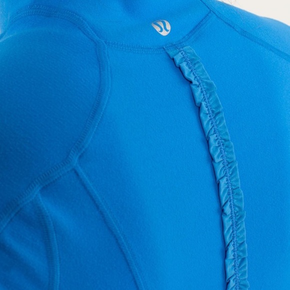 Lululemon U-Turn Half Zip Pullover Track Jacket Silver in Beaming Blue - Picture 4 of 13
